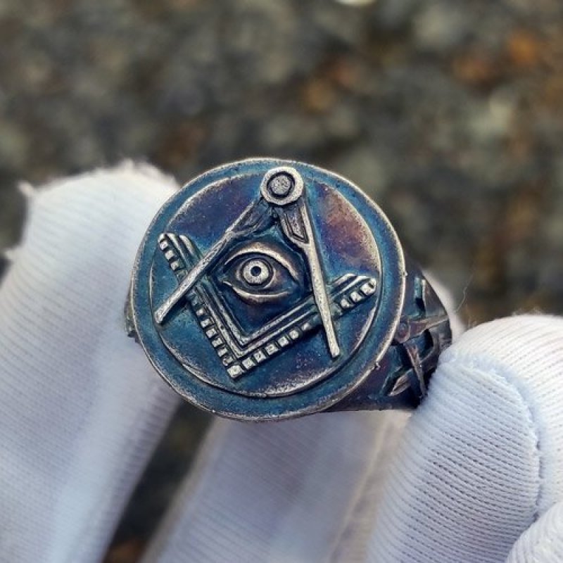 All seeing eye masonic outlet ring